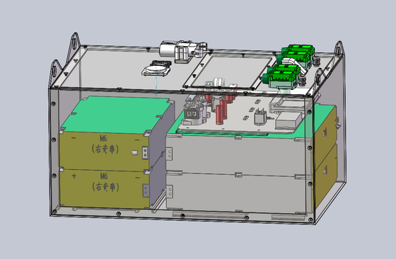 800mmx520mmx450mm de Batterij van het Vorkheftrucklithium zonder het Pak van de Tegengewichtbatterij